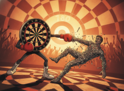 Dart Knock Out - Niederlage, Debakel, Desaster, KO, Boxer