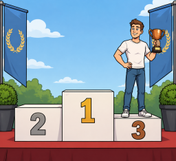 3. Platz - 3. Platz, Platz 3, Stockerl, Treppchen, Siegerpodest, Siegespodest, Bronze
