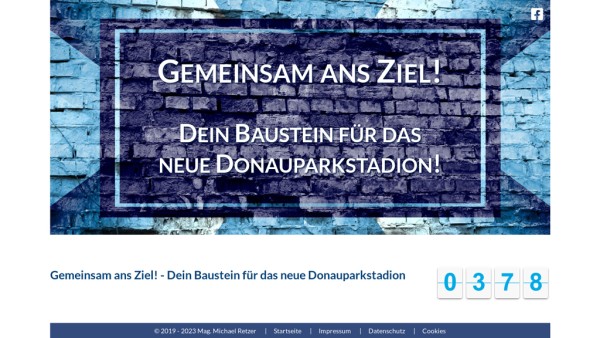 Gemeinsam ans Ziel - Dein Baustein für das neue Donauparkstadion