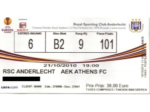 RSC Anderlecht : AEK Athen - RSC Anderlecht : AEK Athen
