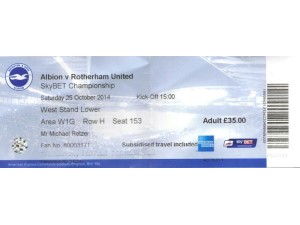 Brighton & Hove Albion FC : Rotherham United FC - Brighton & Hove Albion FC : Rotherham United FC