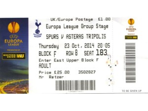 Tottenham Hotspurs : PAE Asteras Tripolis - Tottenham Hotspurs : PAE Asteras Tripolis