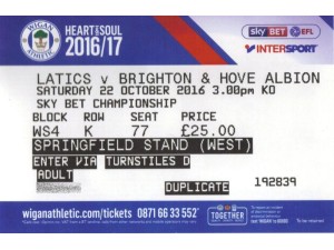 Wigan Athletic : Brighton & Hove Albion FC - Wigan Athletic : Brighton & Hove Albion FC