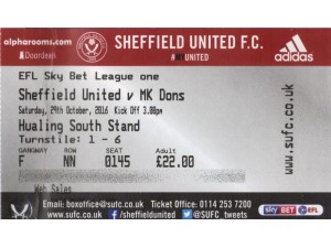 Sheffield United : Milton Keynes Dons - Sheffield United : Milton Keynes Dons